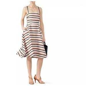 Anthropologie Hutch Tiffany Fit and Flare Striped Midi Dress 1
